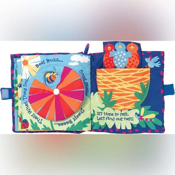 New Manhattan Toy Soft Activity Book wTethered Toy, “Sunny Day Come And Play” - Picture 8 of 10